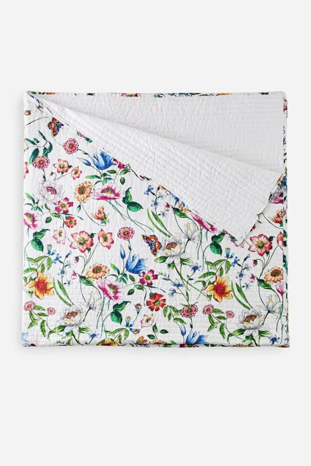 Women FISKA LINEN COTTON QUILT KING White Johnny Was Bedding Women FISKA LINEN COTTON QUILT KING White Johnny Was Bedding