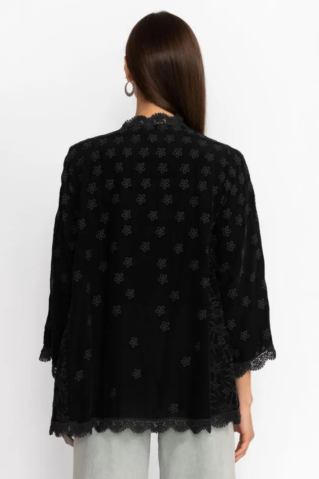 Women FLEUR DU JOUR KIMONO Black Johnny Was Kimonos Women FLEUR DU JOUR KIMONO Black Johnny Was Kimonos
