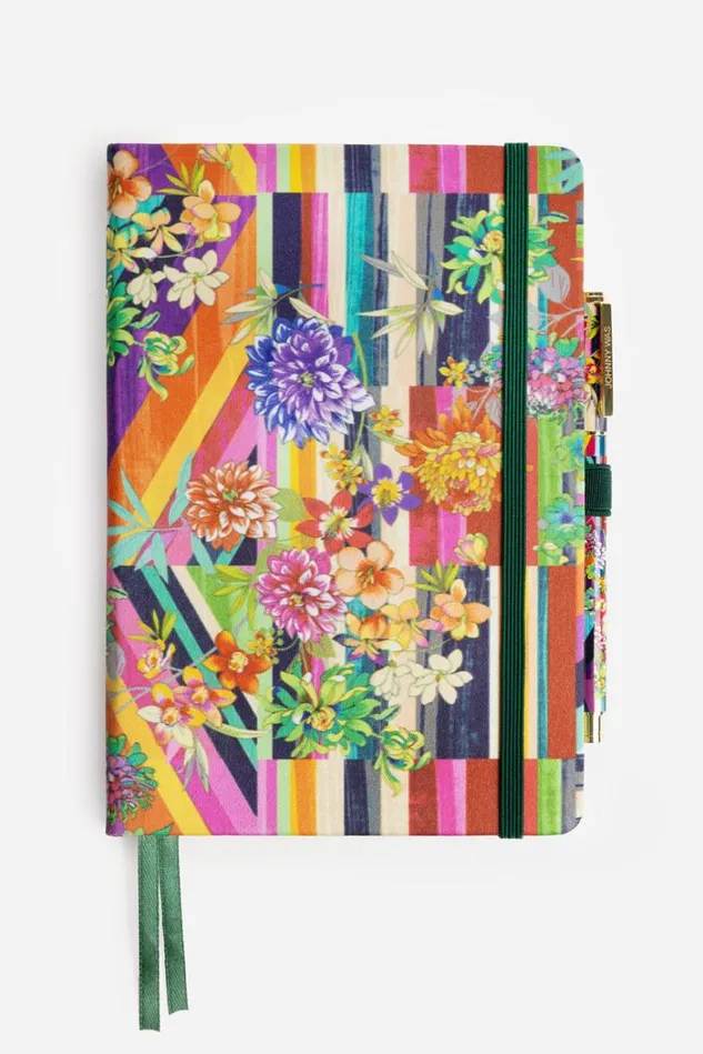 Women FLORAL STRIPE JOURNAL PEN SET Floral Stripe Johnny Was Home Accessories