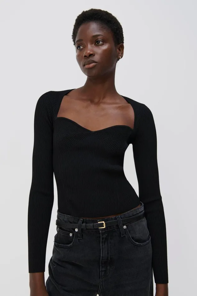 Women Giuliana Top Black Jonathan Simkhai Knitwear