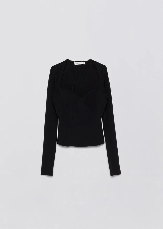 Women Giuliana Top Black Jonathan Simkhai Knitwear