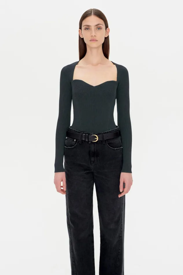 Women Giuliana Top Emerald Jonathan Simkhai Knitwear