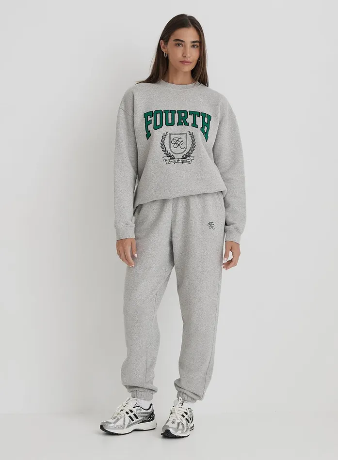 Women Grey Fourth Branded Cuffed Jogger Arlo 4th and Reckless Pants