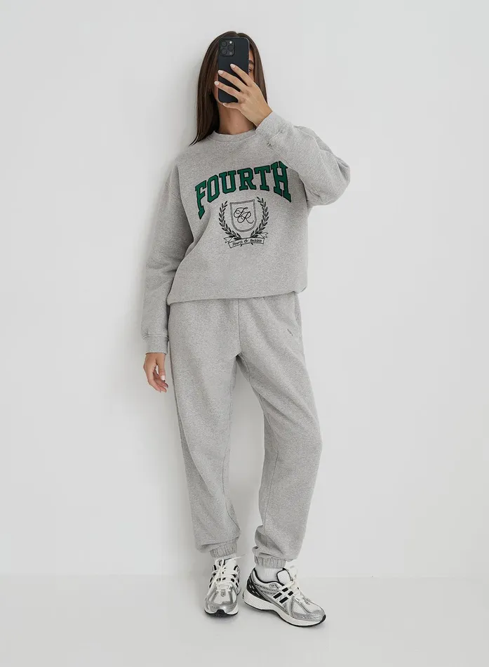 Women Grey Fourth Branded Cuffed Jogger Arlo 4th and Reckless Pants