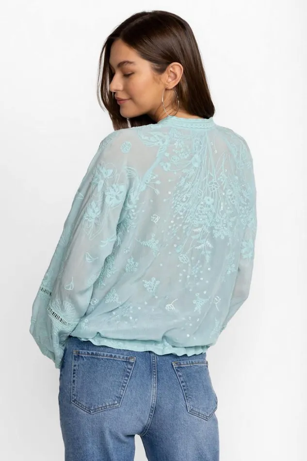 Women GWYN MEADOW JACKET Marine Blue Johnny Was Outerwear