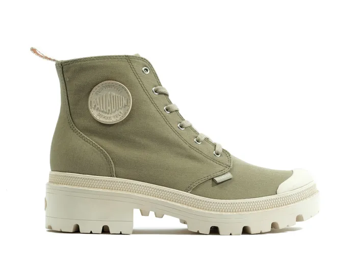 Women Heel Boots PALLADIUM PALLABASE TWILL Dune
