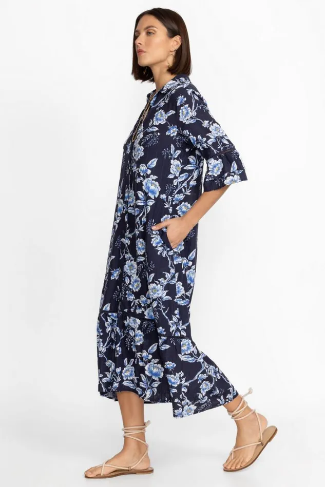 Women HI LOW RUFFLE SLEEVE MAXI Magnolia Johnny Was Dresses Women HI LOW RUFFLE SLEEVE MAXI Magnolia Johnny Was Dresses