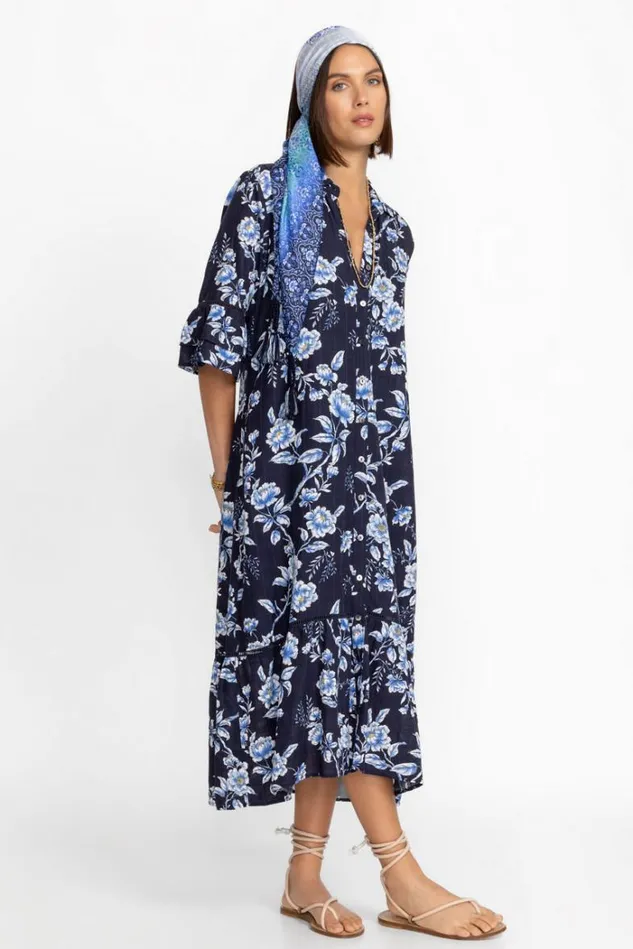 Women HI LOW RUFFLE SLEEVE MAXI Magnolia Johnny Was Dresses Women HI LOW RUFFLE SLEEVE MAXI Magnolia Johnny Was Dresses