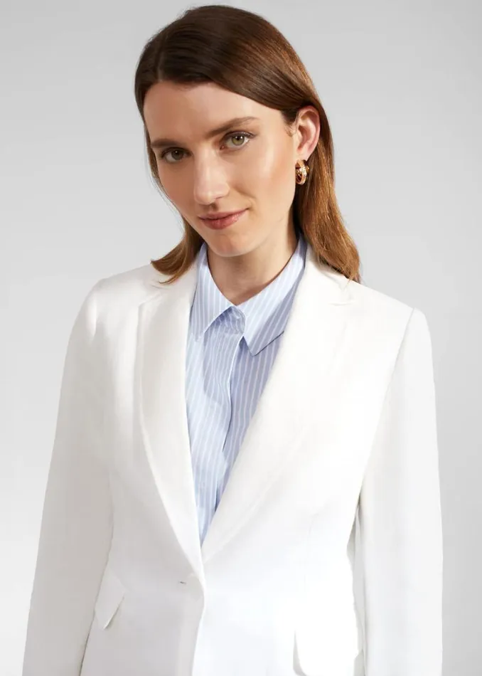 Women HOBBS Coats and Jackets Blake Linen Jacket Ivory