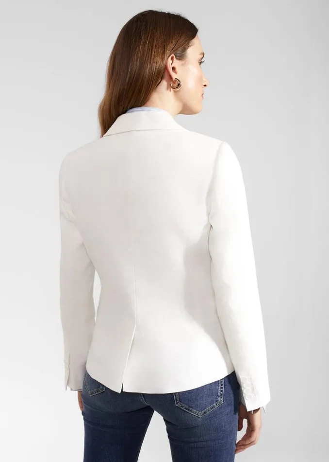 Women HOBBS Coats and Jackets Blake Linen Jacket Ivory