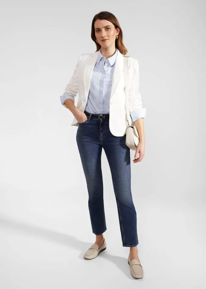 Women HOBBS Coats and Jackets Blake Linen Jacket Ivory