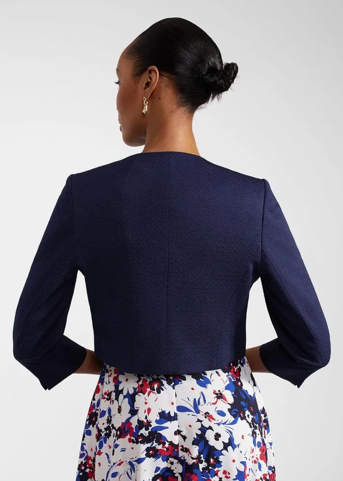 Women HOBBS Coats and Jackets Elize Textured Jacket Midnight Navy