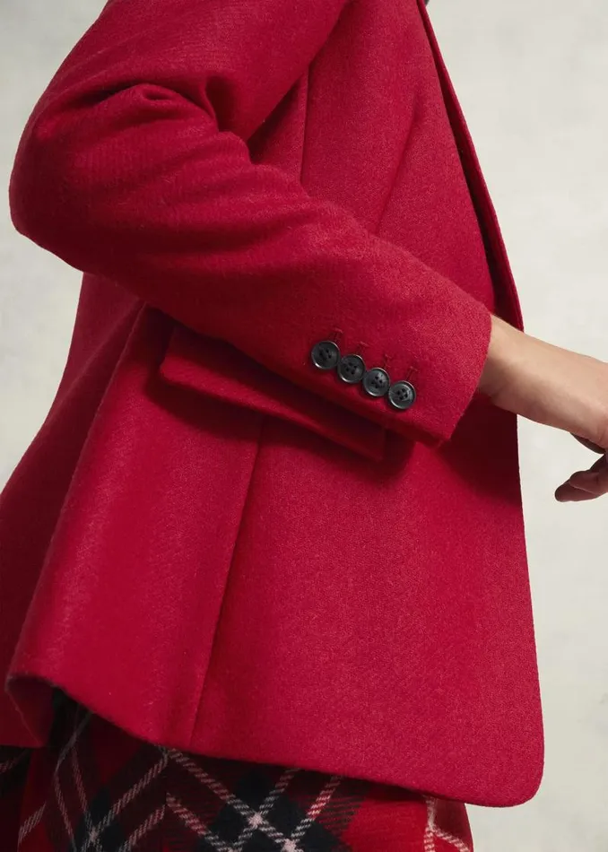 Women HOBBS Coats and Jackets Jess Wool Jacket Pomegranate Red