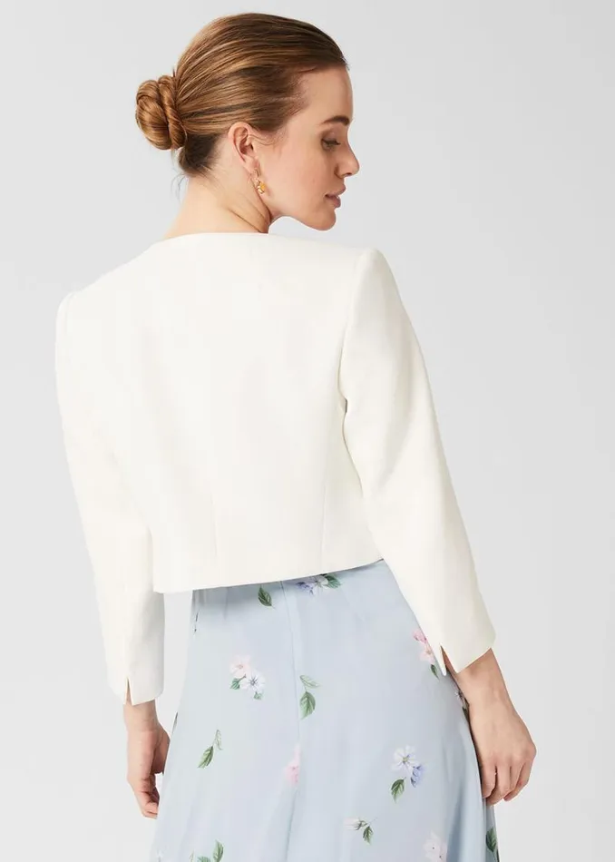 Women HOBBS Coats and Jackets Petite Elize Textured Jacket Ivory