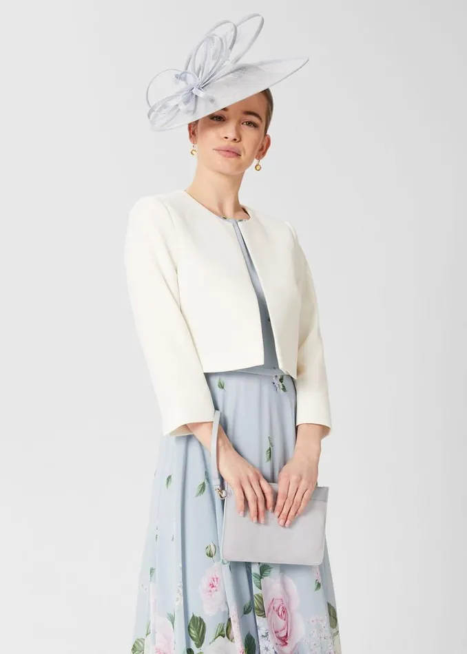 Women HOBBS Coats and Jackets Petite Elize Textured Jacket Ivory