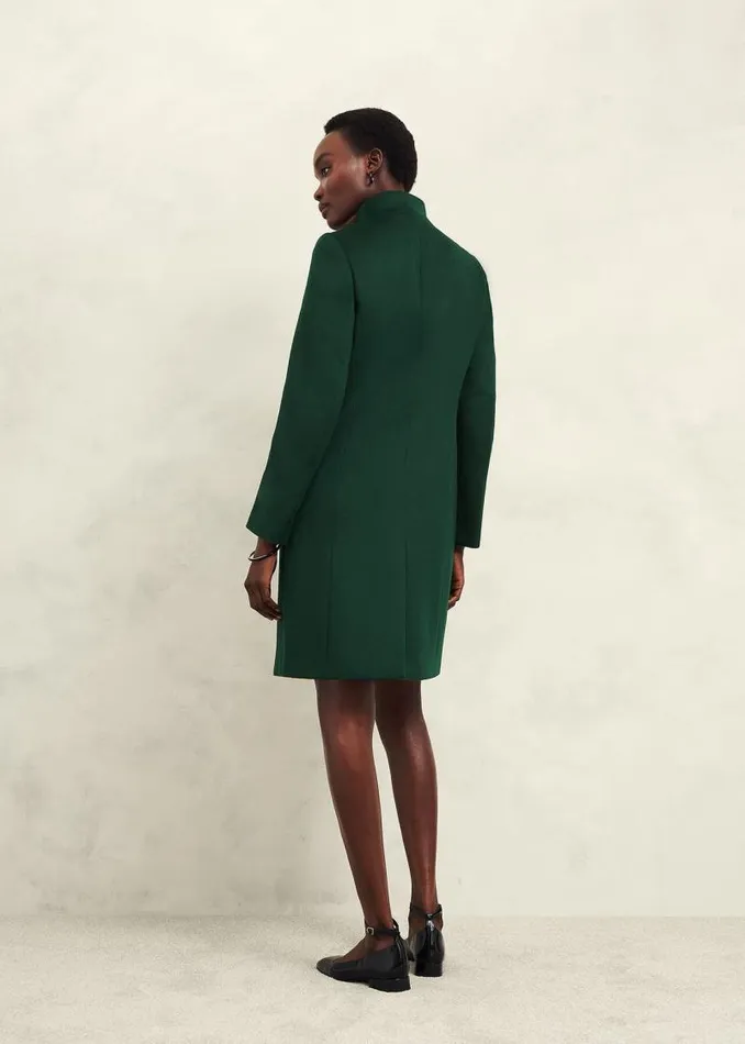 Women HOBBS Coats and Jackets Petite Marissa Wool Coat Bay Green