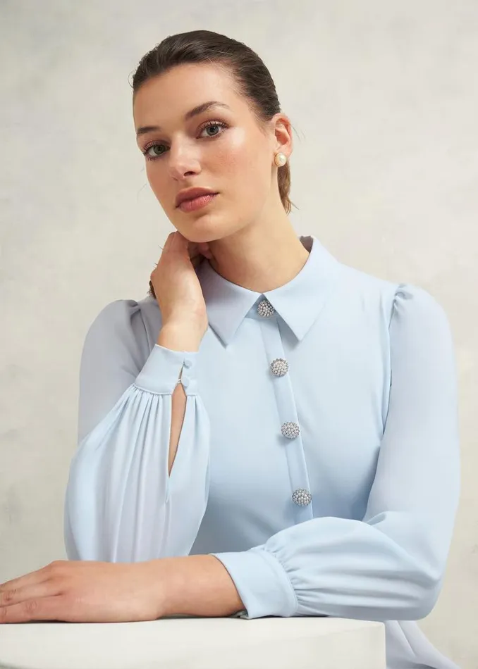 Women HOBBS Dresses and Jumpsuits Ayla Dress Pale Blue