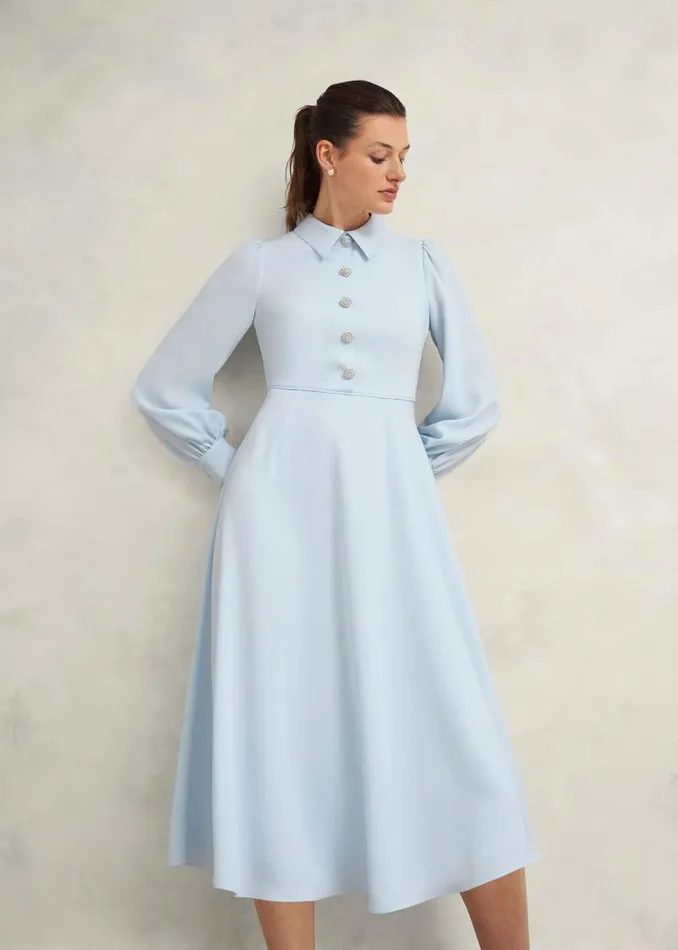 Women HOBBS Dresses and Jumpsuits Ayla Dress Pale Blue
