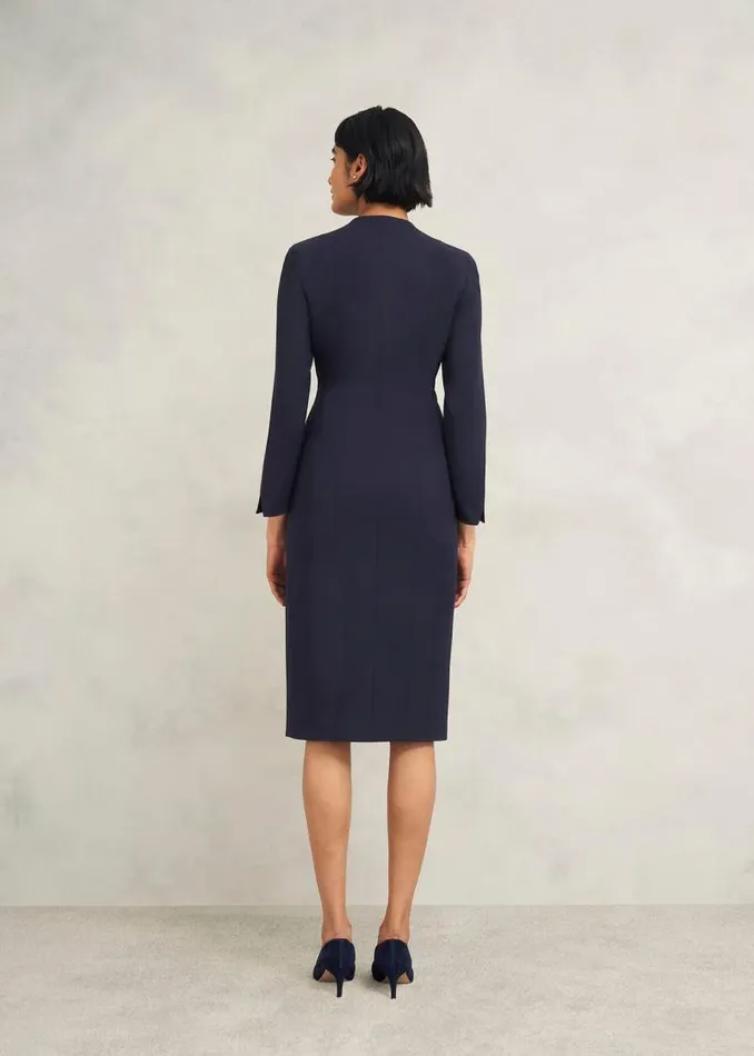 Women HOBBS Dresses and Jumpsuits Berkeley Dress With Wool Navy