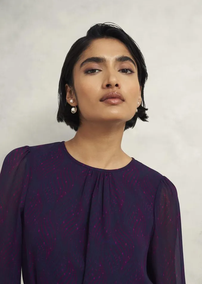 Women HOBBS Dresses and Jumpsuits Frances Dress Plum Multi