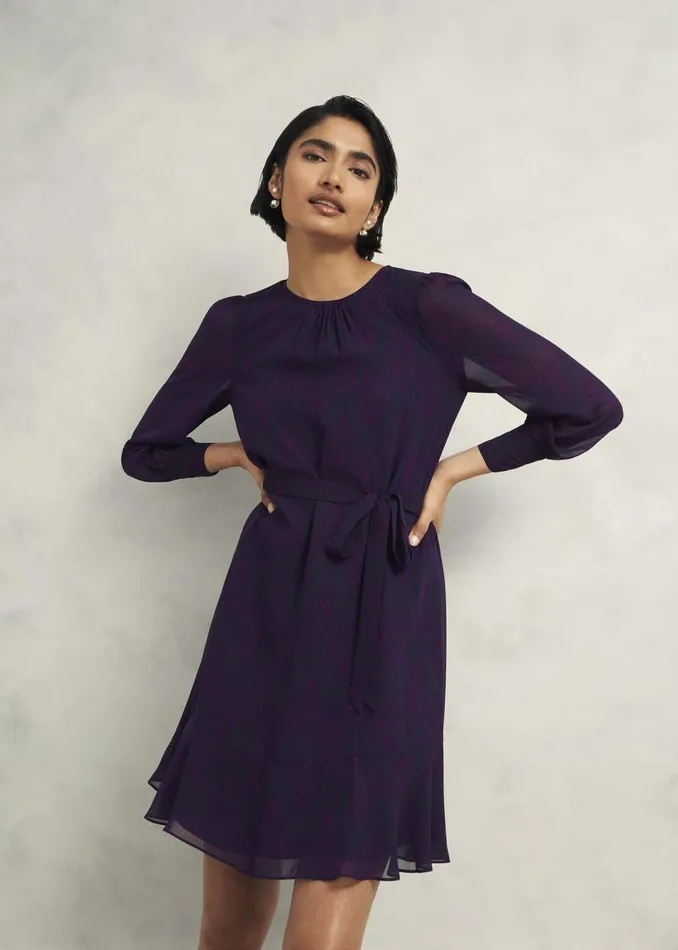 Women HOBBS Dresses and Jumpsuits Frances Dress Plum Multi