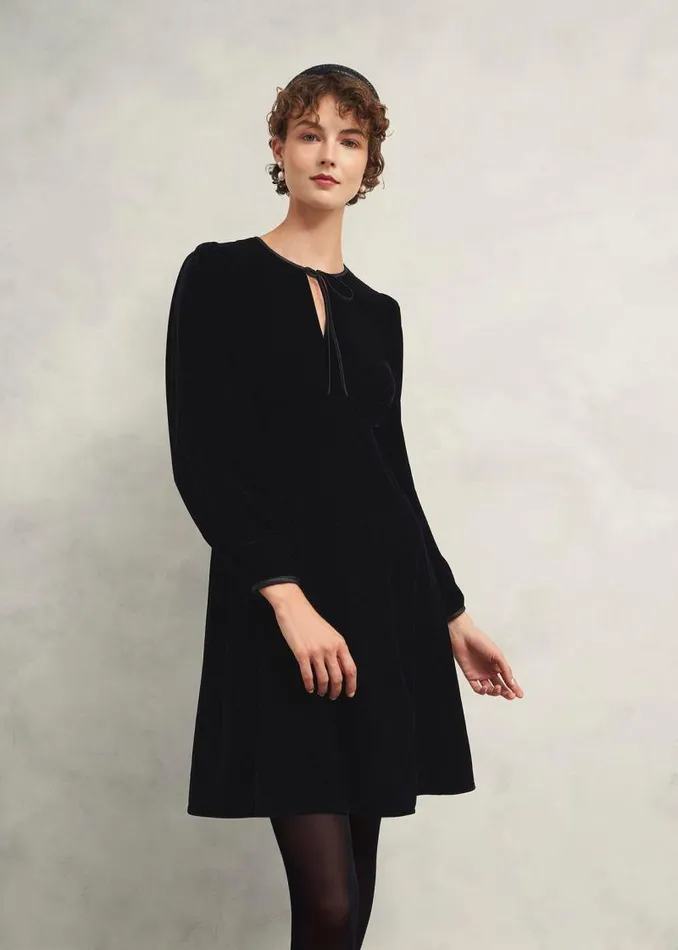 Women HOBBS Dresses and Jumpsuits Osterly Velvet Dress Black