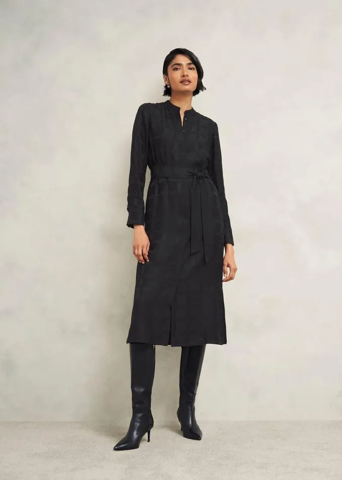 Women HOBBS Dresses and Jumpsuits Sloane Silk Dress Black