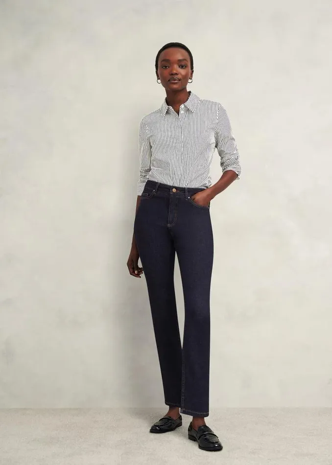 Women HOBBS Trousers Macy Slim Leg Jeans Indigo