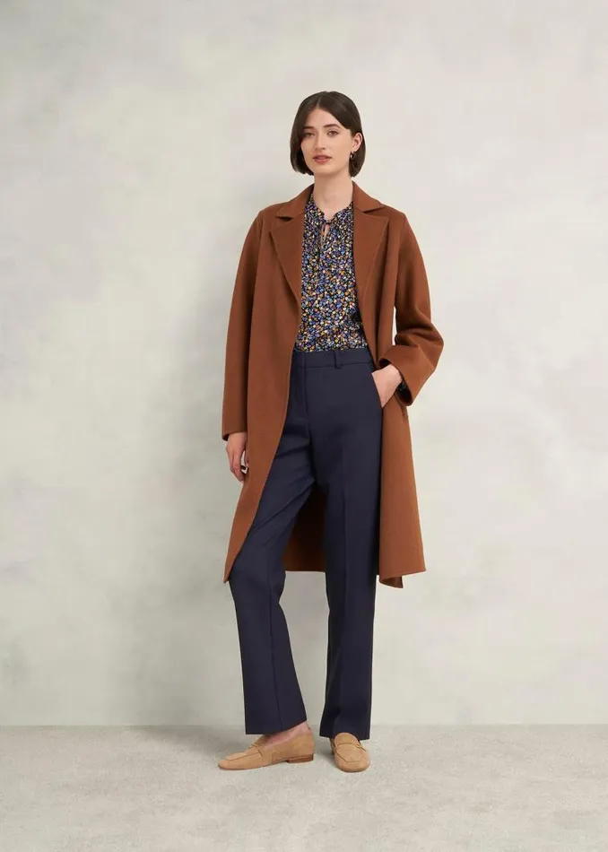 Women HOBBS Trousers Petite Gerrie Trousers Navy