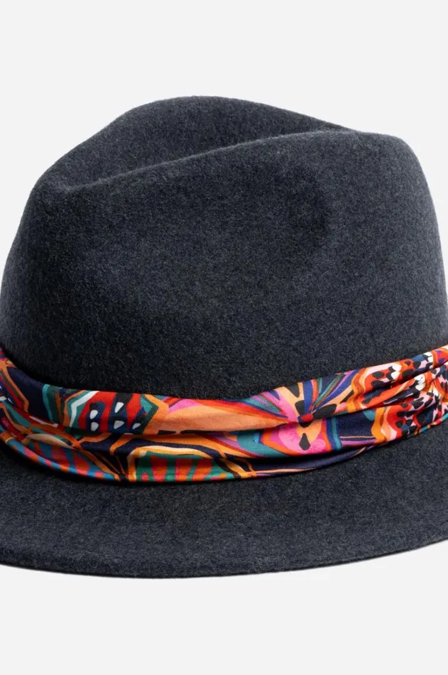 Women Jade Felt Hat Charcoal Johnny Was Hats Women Jade Felt Hat Charcoal Johnny Was Hats