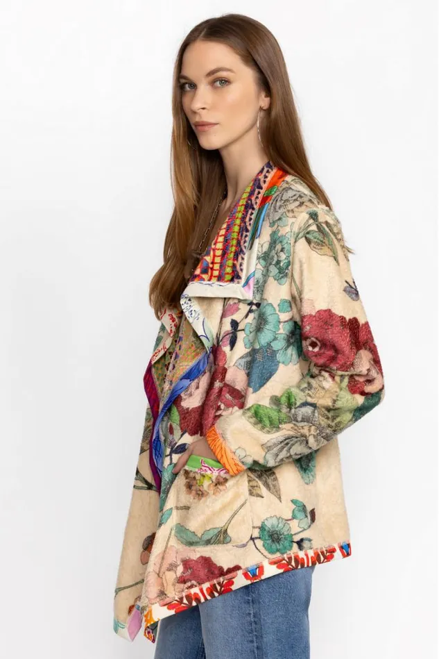 Women JOAN WRAP SHERPA JACKET MOSAIC Mosaic Johnny Was Outerwear Women JOAN WRAP SHERPA JACKET MOSAIC Mosaic Johnny Was Outerwear