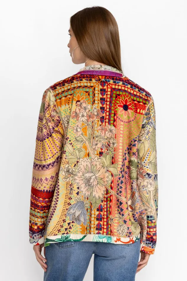Women JOAN WRAP SHERPA JACKET MOSAIC Mosaic Johnny Was Outerwear Women JOAN WRAP SHERPA JACKET MOSAIC Mosaic Johnny Was Outerwear