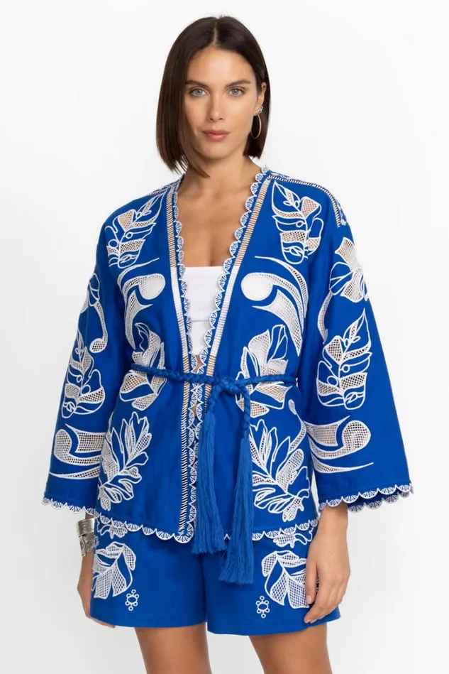 Women JODIE EASY JACKET Baleine Blue Johnny Was Outerwear