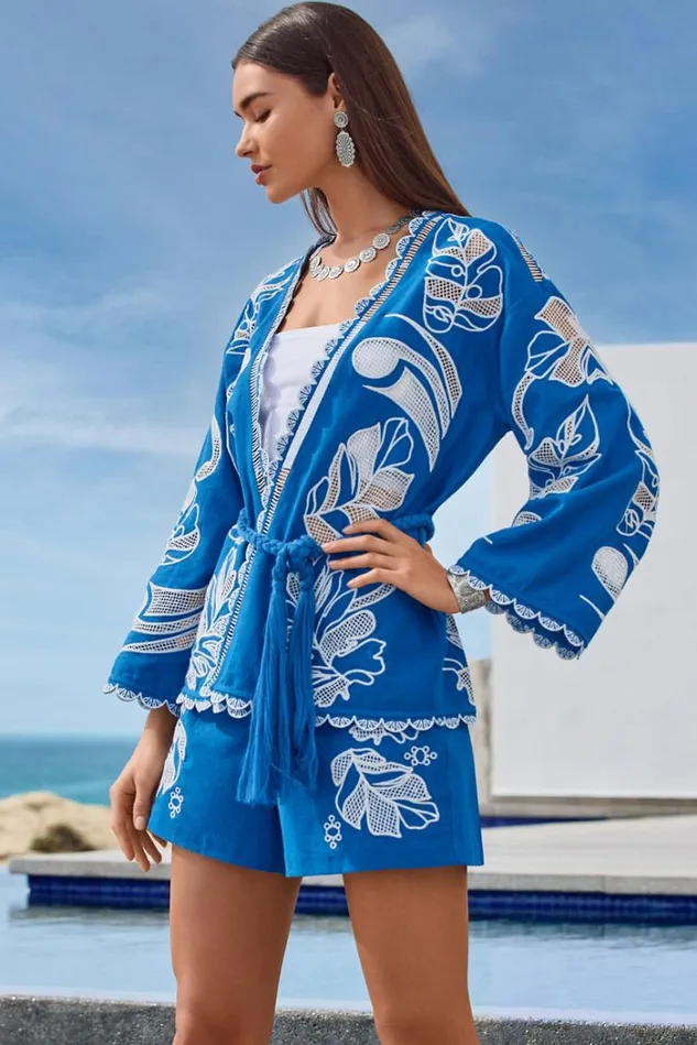 Women JODIE EASY JACKET Baleine Blue Johnny Was Outerwear
