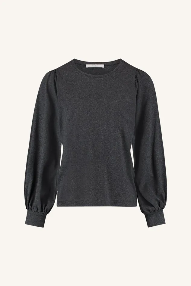 Women Jojo Jersey Top Dark Grey Melee Bybar Tops and Shirts Women Jojo Jersey Top Dark Grey Melee Bybar Tops and Shirts
