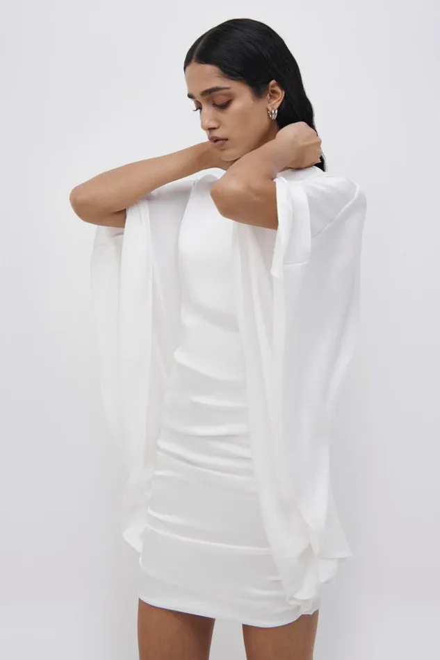Women Kadence Bell Sleeve Mini Dress EXCLUSIVE White Jonathan Simkhai Dresses and Jumpsuits
