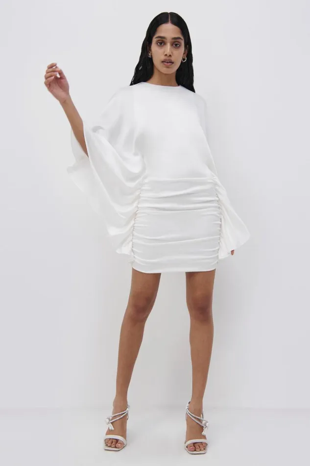 Women Kadence Bell Sleeve Mini Dress EXCLUSIVE White Jonathan Simkhai Dresses and Jumpsuits
