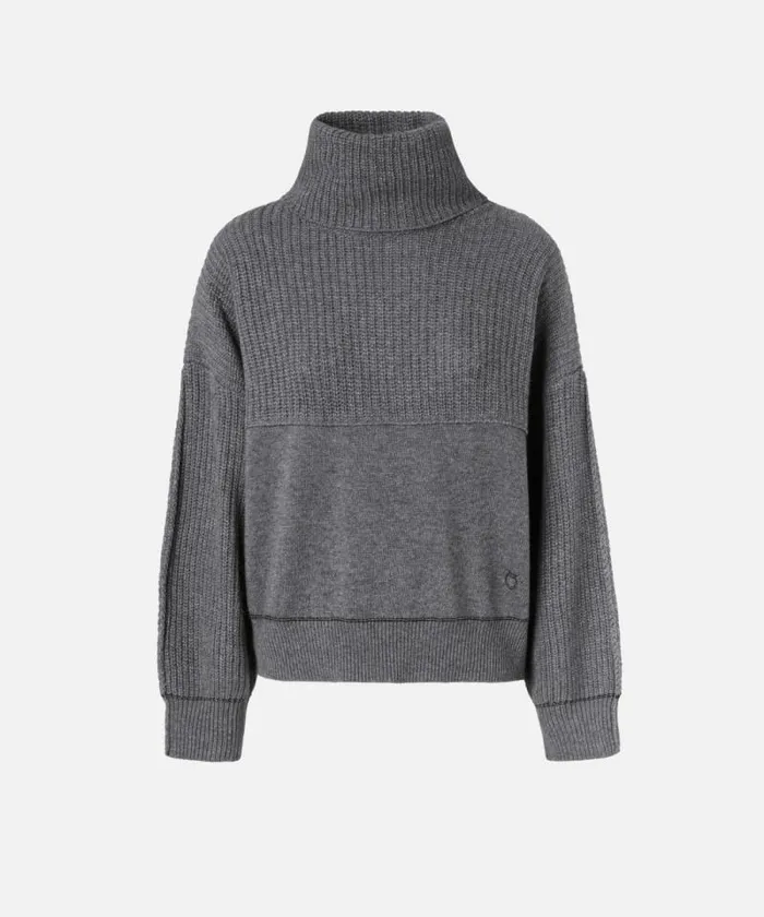 Women Knitwear Pinko Fine Wool And Cashmere Turtleneck Jumper Folklore Grey Women Knitwear Pinko Fine Wool And Cashmere Turtleneck Jumper Folklore Grey