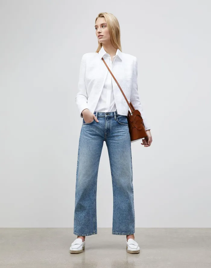 Women Lafayette 148 New York Blouses and Shirts PlusSize Wright Shirt In Italian Stretch Cotton White