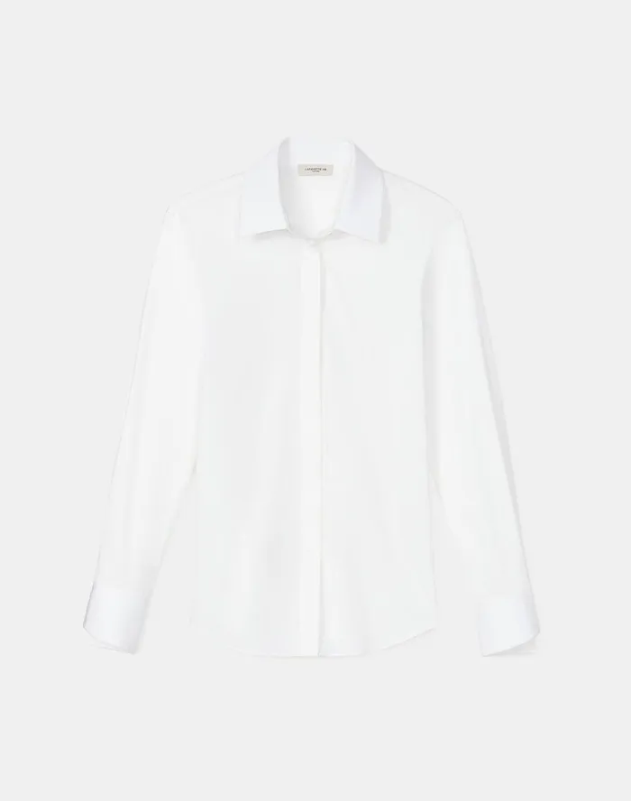 Women Lafayette 148 New York Blouses and Shirts PlusSize Wright Shirt In Italian Stretch Cotton White