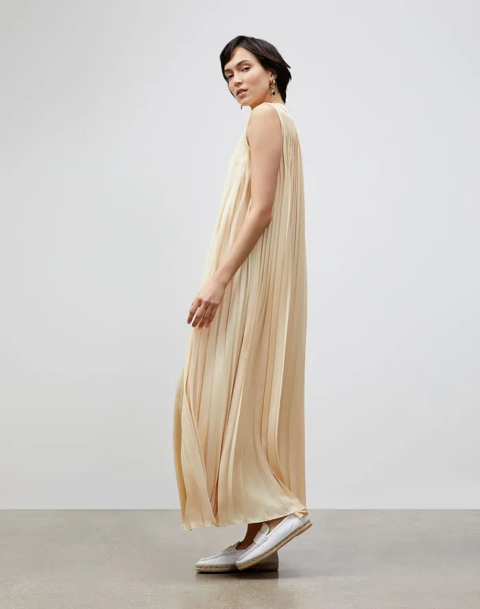 Women Lafayette 148 New York Dresses Willow Maxi Dress In Carlisle Cloth Buttermilk