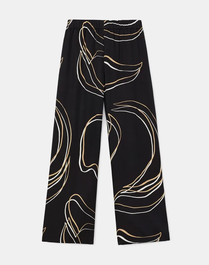 Women Lafayette 148 New York Pants and Shorts Petite Riverside Cropped Pant In Garden Contour Print Black Multi