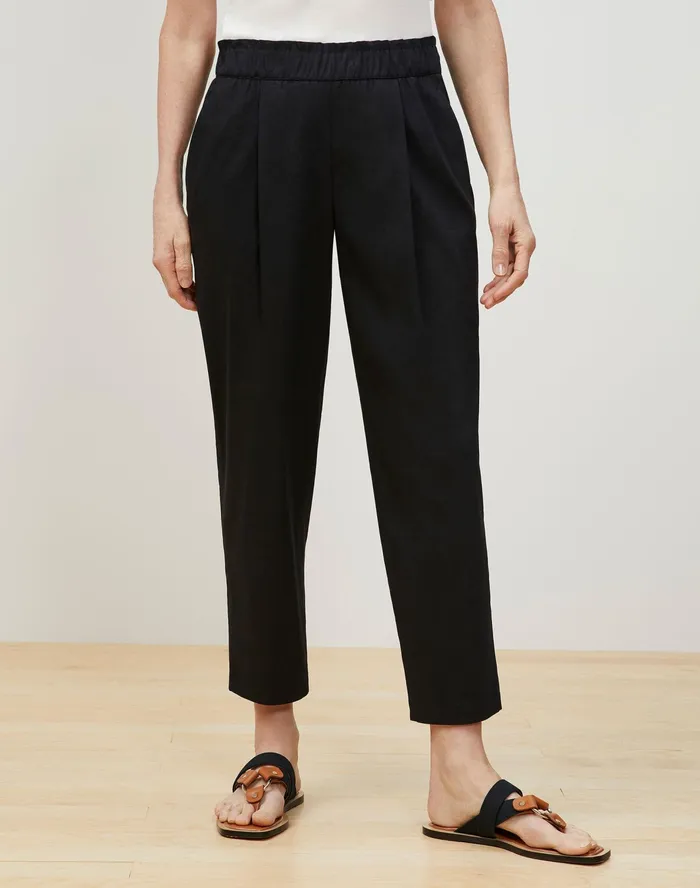 Women Lafayette 148 New York Pants and Shorts PlusSize Ashland Cropped Pant In Aria Linen Black Women Lafayette 148 New York Pants and Shorts PlusSize Ashland Cropped Pant In Aria Linen Black