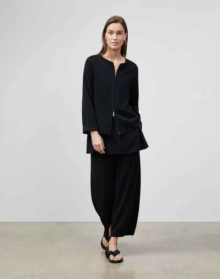 Women Lafayette 148 New York Pants and Shorts PlusSize Riverside Cropped Pant In Midweight Matte Jersey Black