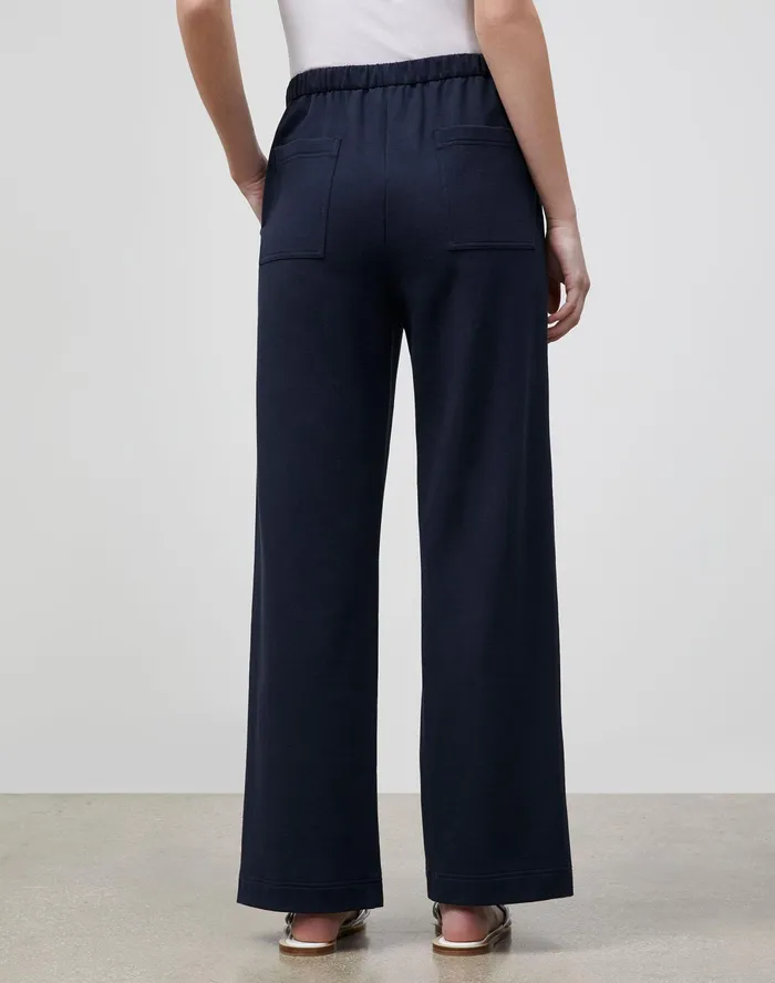 Women Lafayette 148 New York Pants and Shorts Webster Ankle Pant In Ultra Comfort French Terry Ink