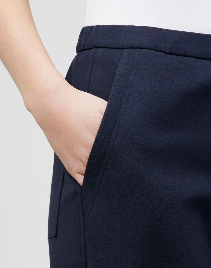 Women Lafayette 148 New York Pants and Shorts Webster Ankle Pant In Ultra Comfort French Terry Ink
