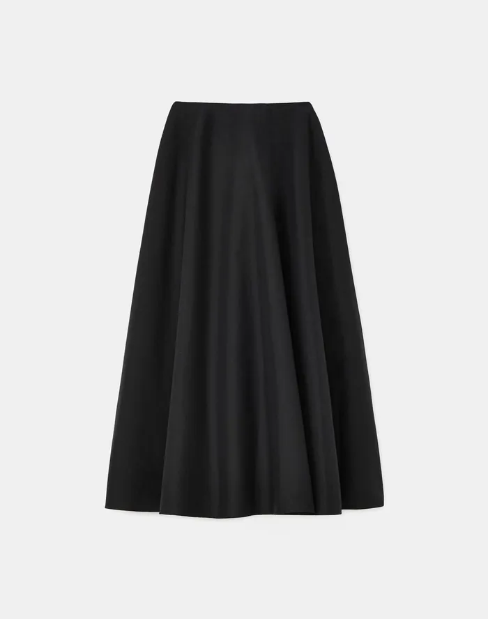 Women Lafayette 148 New York Skirts Petite Helena Skirt In Classic Stretch Cotton Black