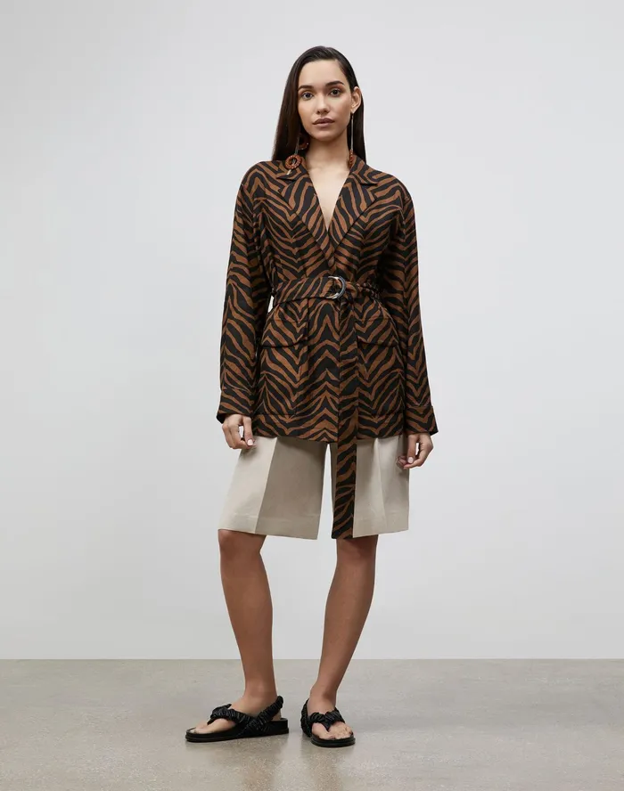 Women Lafayette 148 New York Suits Ryerson Bermuda Short In Coastal Cloth Soft Smoked Taupe