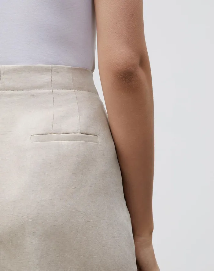 Women Lafayette 148 New York Suits Ryerson Bermuda Short In Coastal Cloth Soft Smoked Taupe