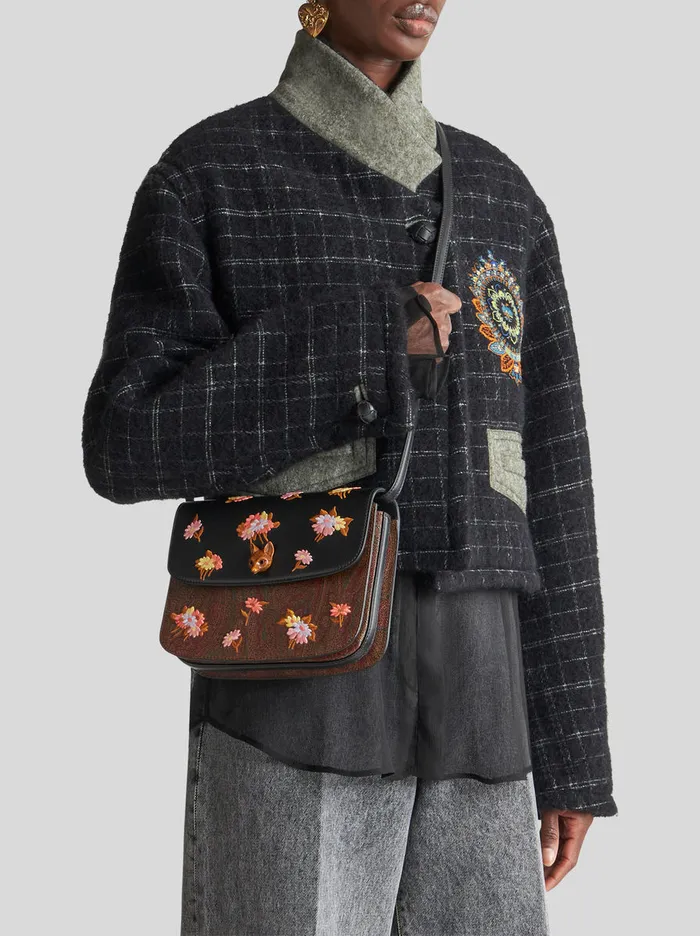 Women Large Essential Bag With Embroidery Etro Shoulder Bags